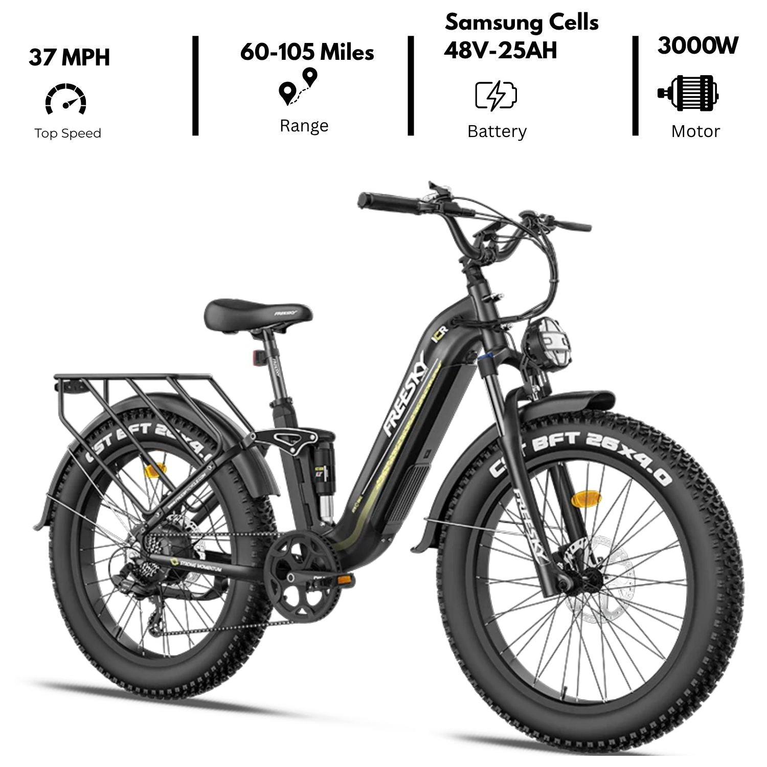 Wild Cat Ultra High Power Daily Commuter Step Thru Electric Bike 2026