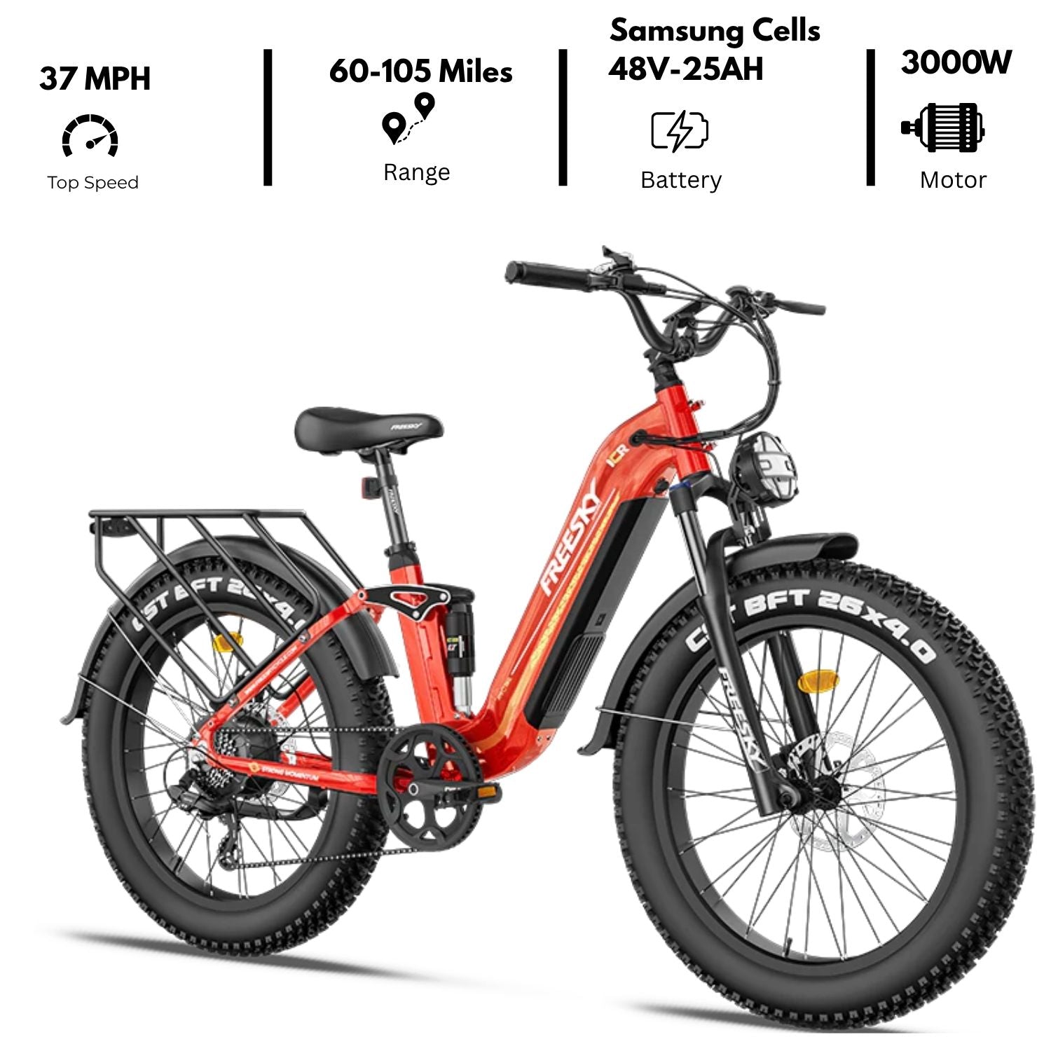 Wild Cat Ultra High Power Daily Commuter Step Thru Electric Bike 2026