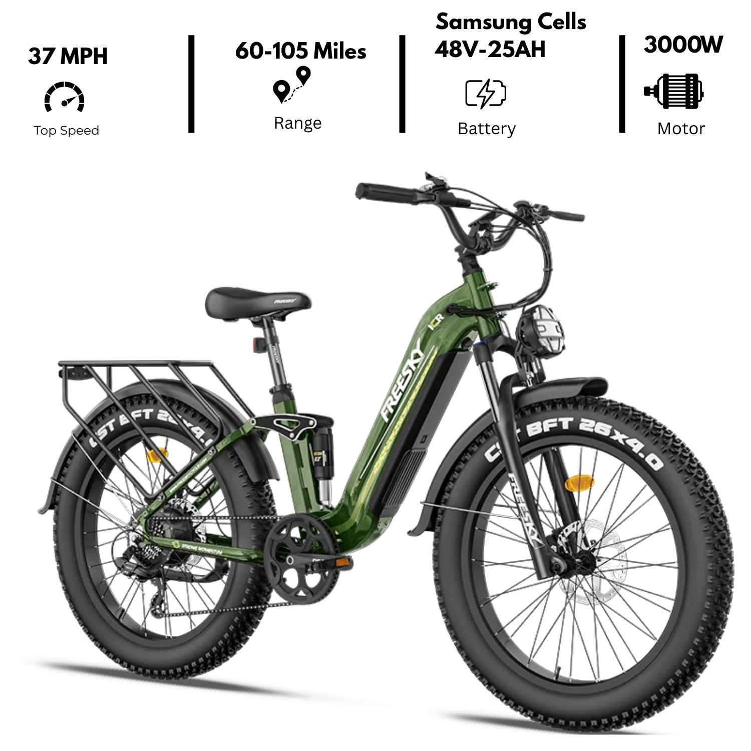 Wild Cat Ultra High Power Daily Commuter Step Thru Electric Bike 2026